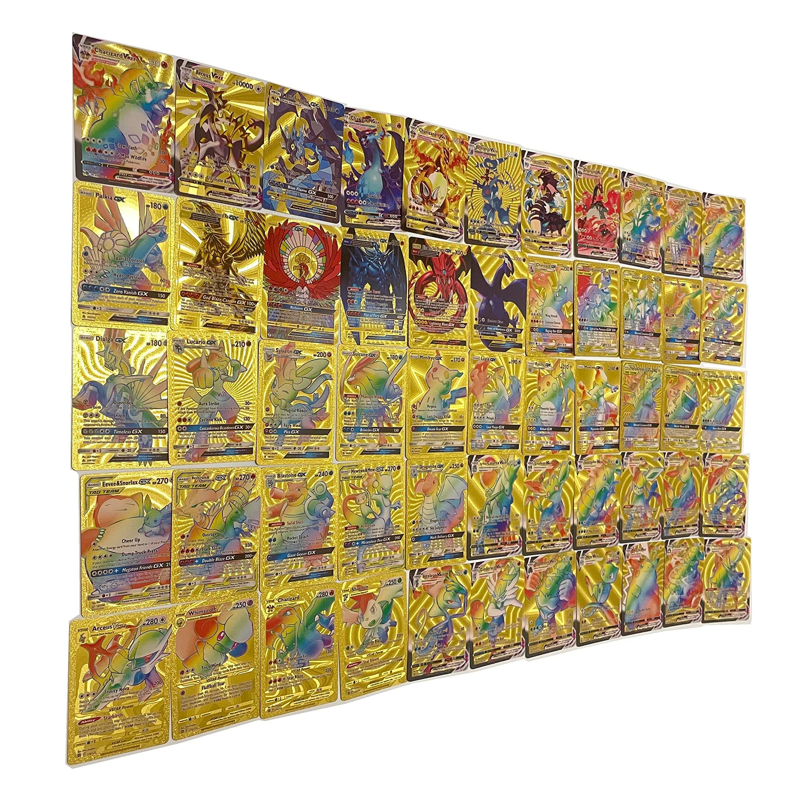 55 Pcs New Edition Pokemon Gold Foil Cards – Joyester